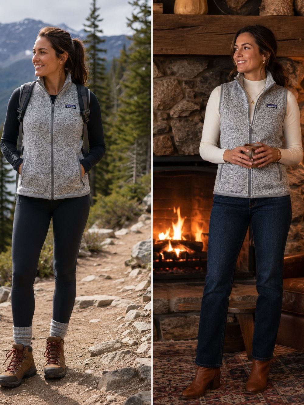Patagonia Heather Gray Women's Full-Zip Fleece Vest